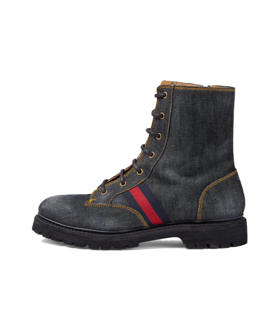 GUCCI Черные высокие ботинки, фото 2