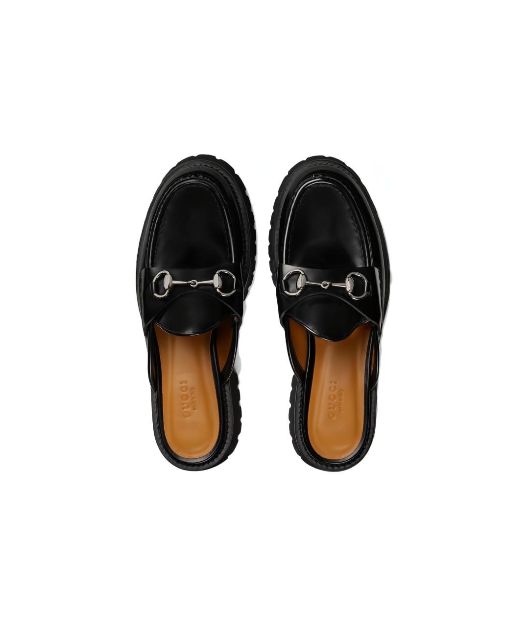 GUCCI Черные кожаные мюли, фото 4