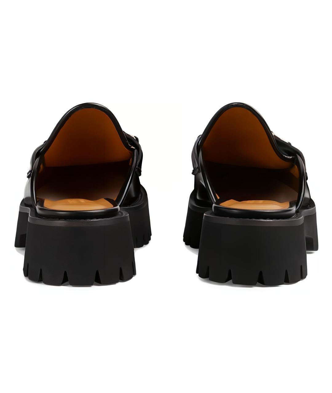 GUCCI Черные кожаные мюли, фото 5