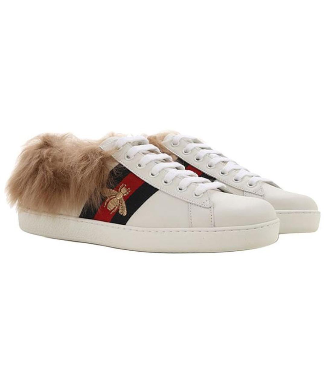 GUCCI Кожаные низкие кроссовки / кеды, фото 3