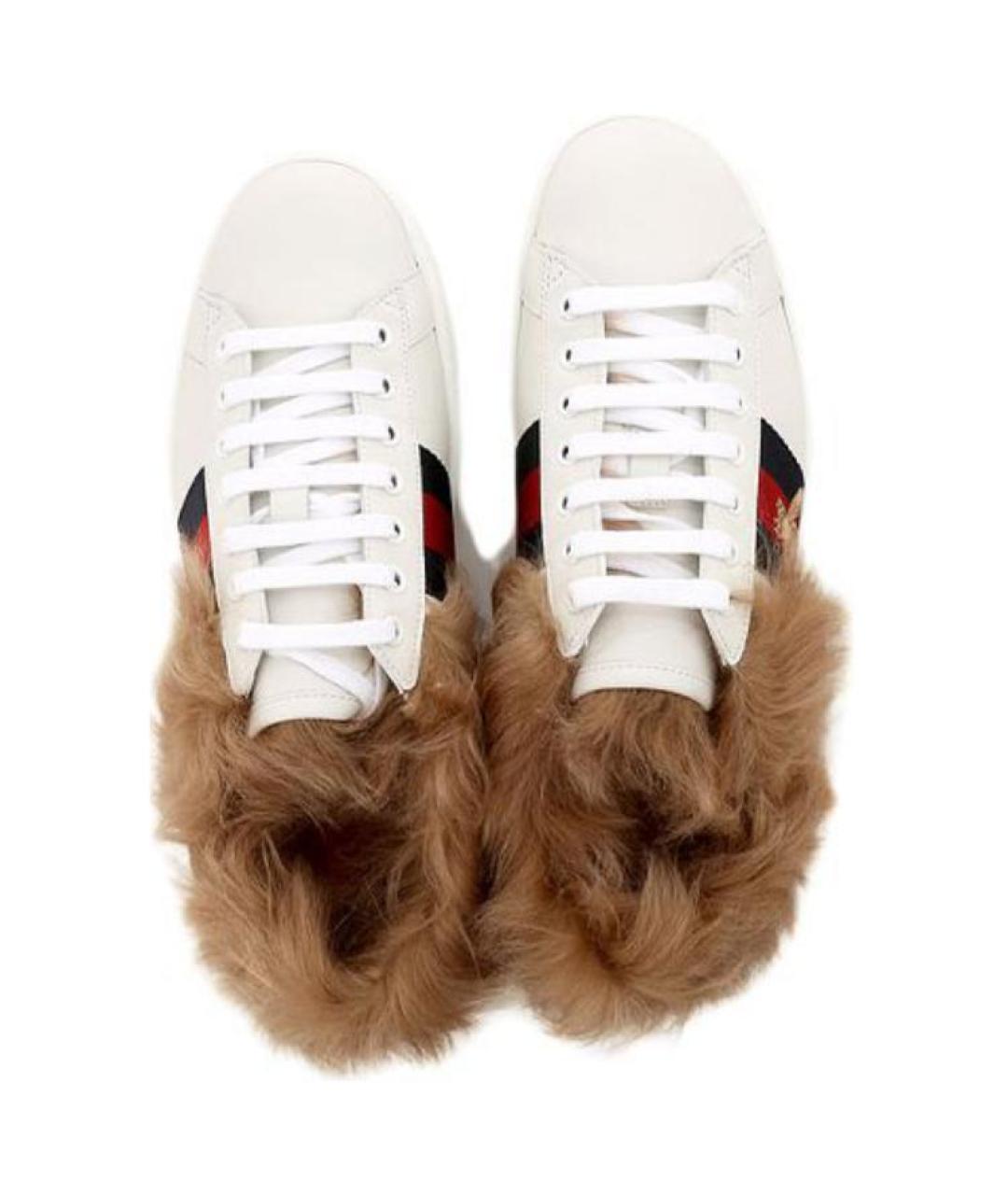 GUCCI Кожаные низкие кроссовки / кеды, фото 4