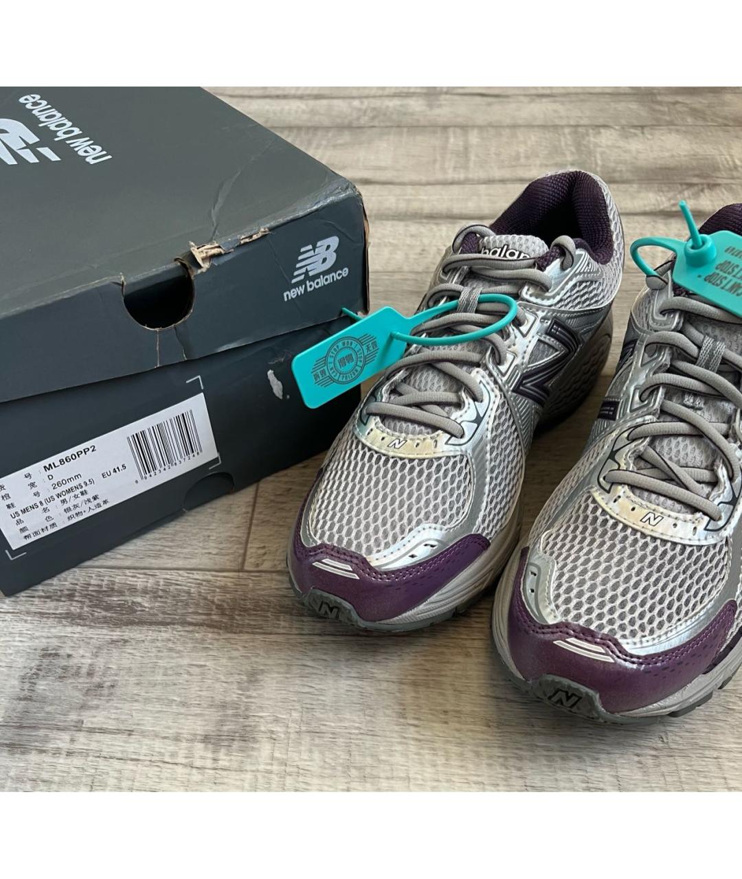 NEW BALANCE Серые текстильные кроссовки, фото 6