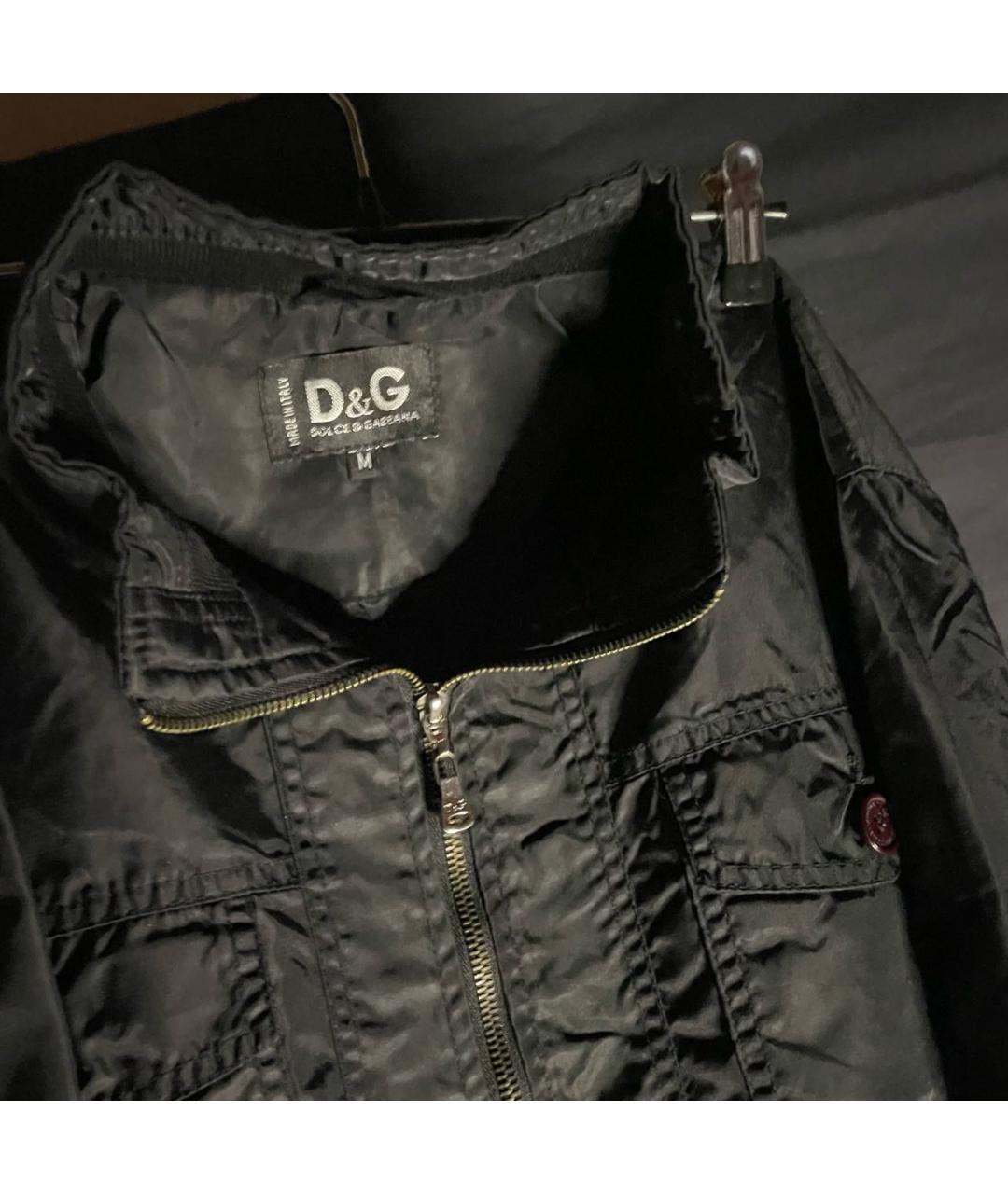 DOLCE&GABBANA Черная хлопко-эластановая куртка, фото 2