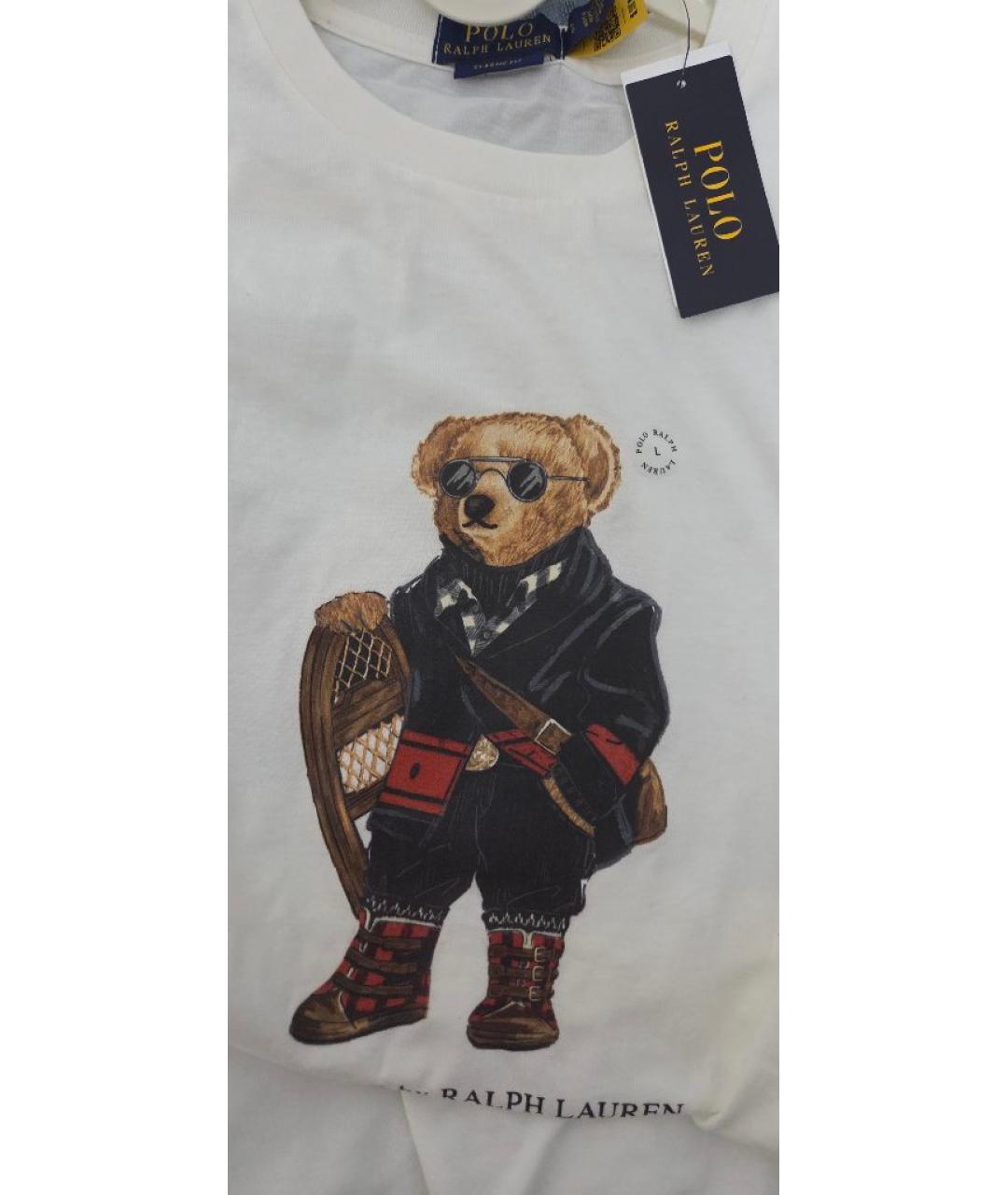 POLO RALPH LAUREN Белая хлопковая футболка, фото 2