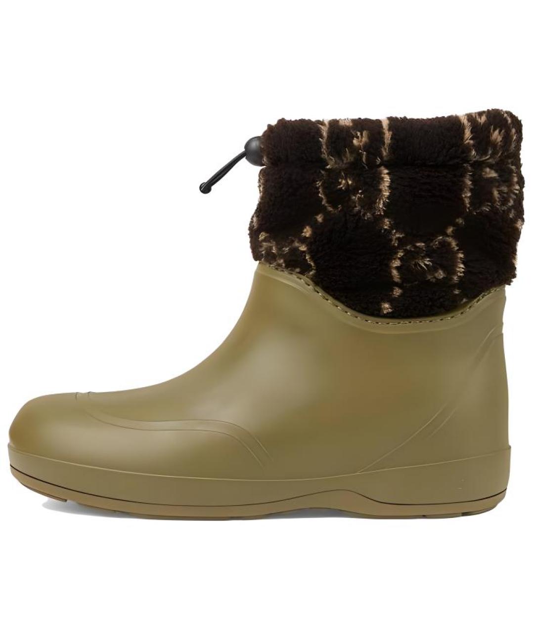 GUCCI Зеленые высокие ботинки, фото 2