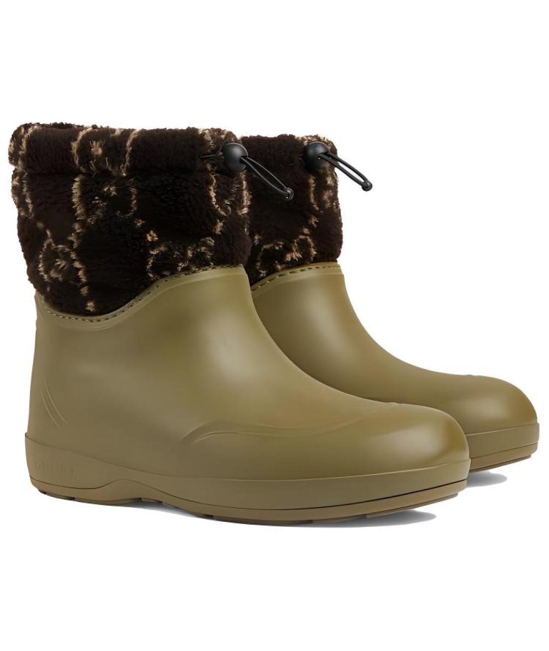 GUCCI Зеленые высокие ботинки, фото 3