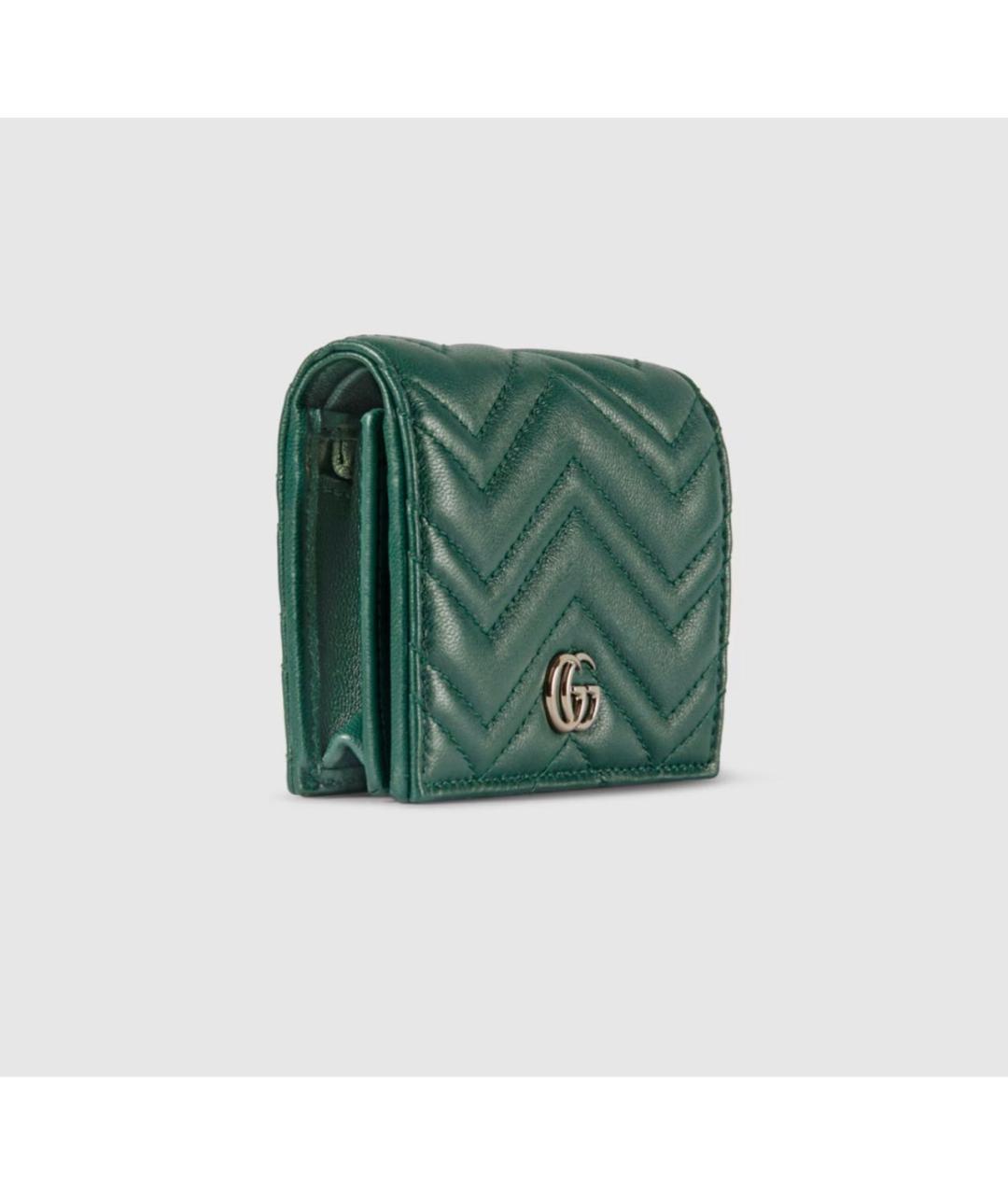 GUCCI Зеленый кожаный кошелек, фото 3