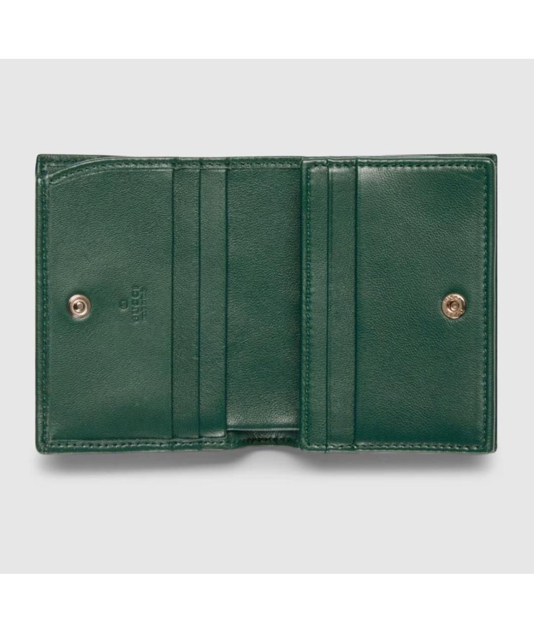 GUCCI Зеленый кожаный кошелек, фото 2