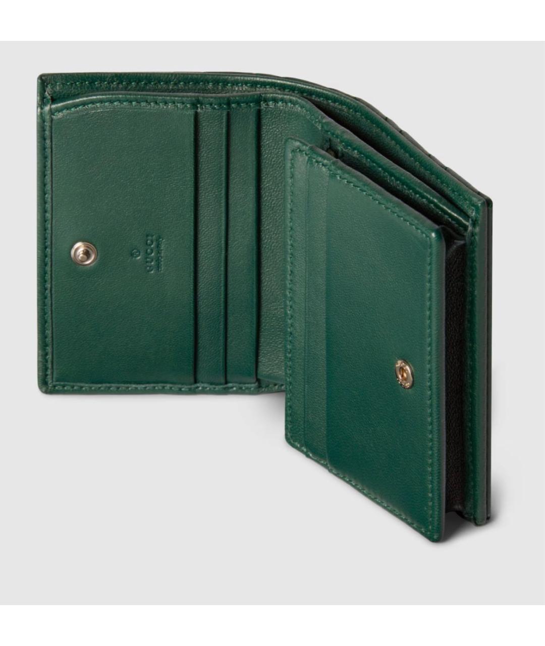 GUCCI Зеленый кожаный кошелек, фото 4