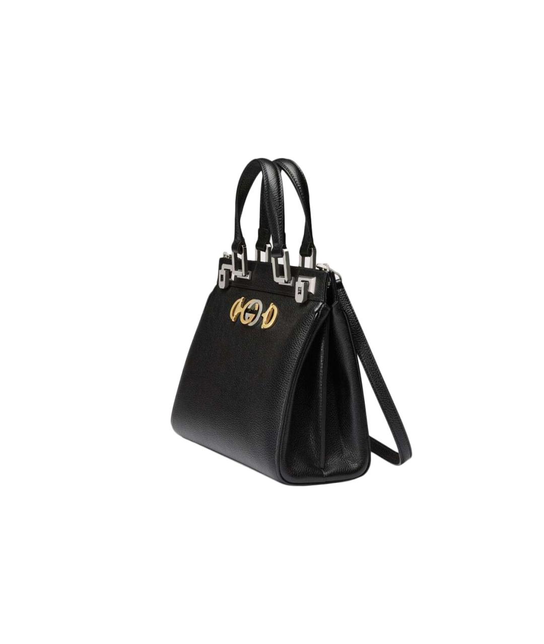 GUCCI Черная кожаная сумка через плечо, фото 2