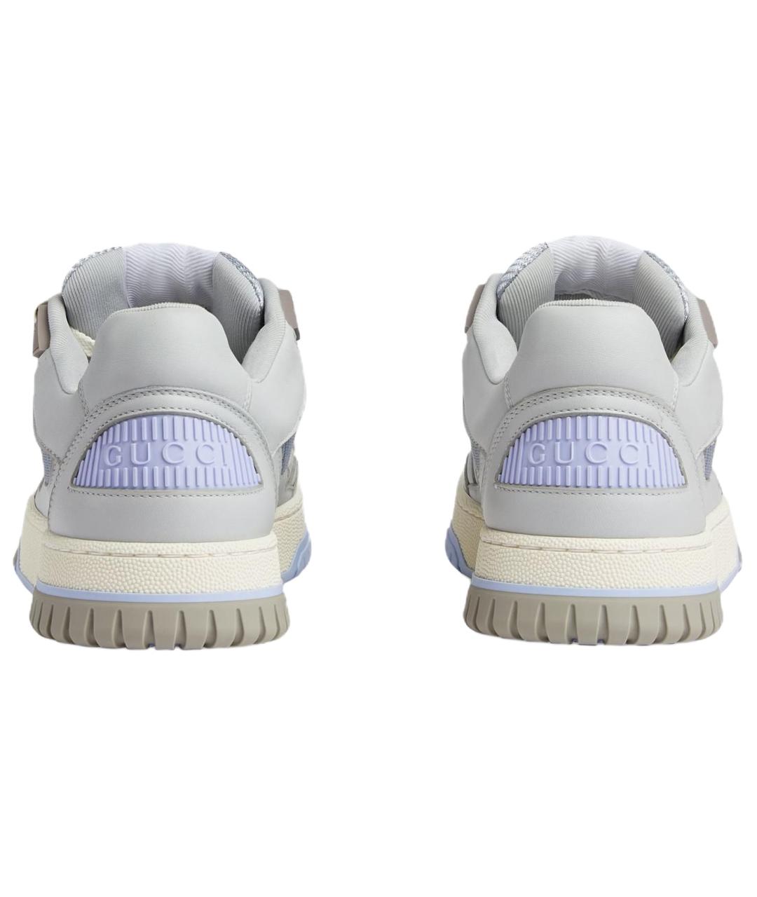 GUCCI Синие кожаные кроссовки, фото 4