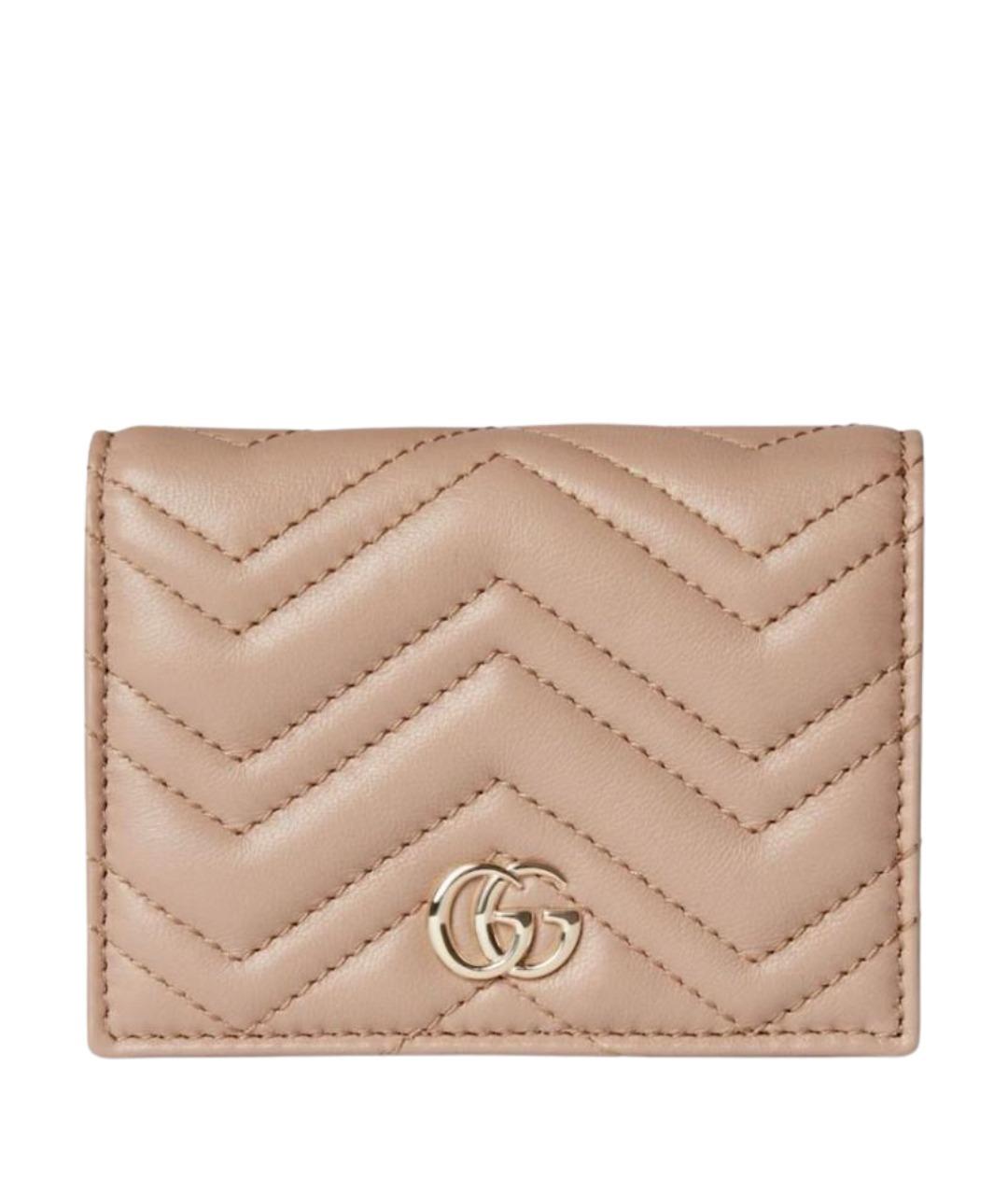 GUCCI Бежевый кожаный кошелек, фото 1