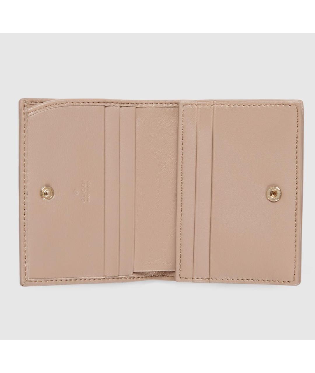 GUCCI Бежевый кожаный кошелек, фото 2