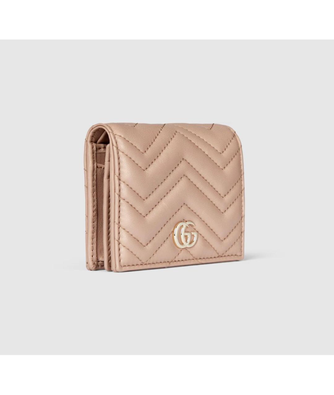 GUCCI Бежевый кожаный кошелек, фото 3