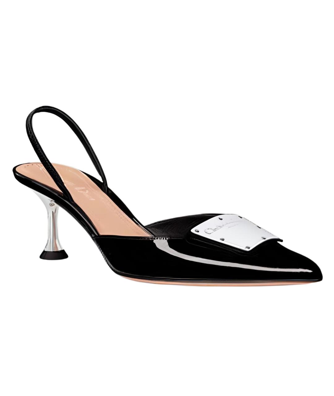 CHRISTIAN DIOR Черные кожаные туфли, фото 4