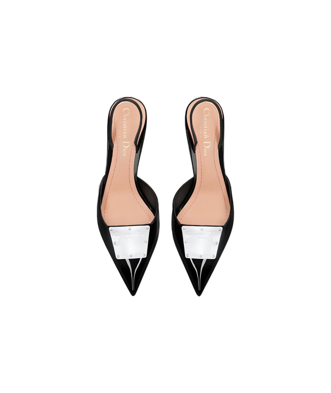 CHRISTIAN DIOR Черные кожаные туфли, фото 5