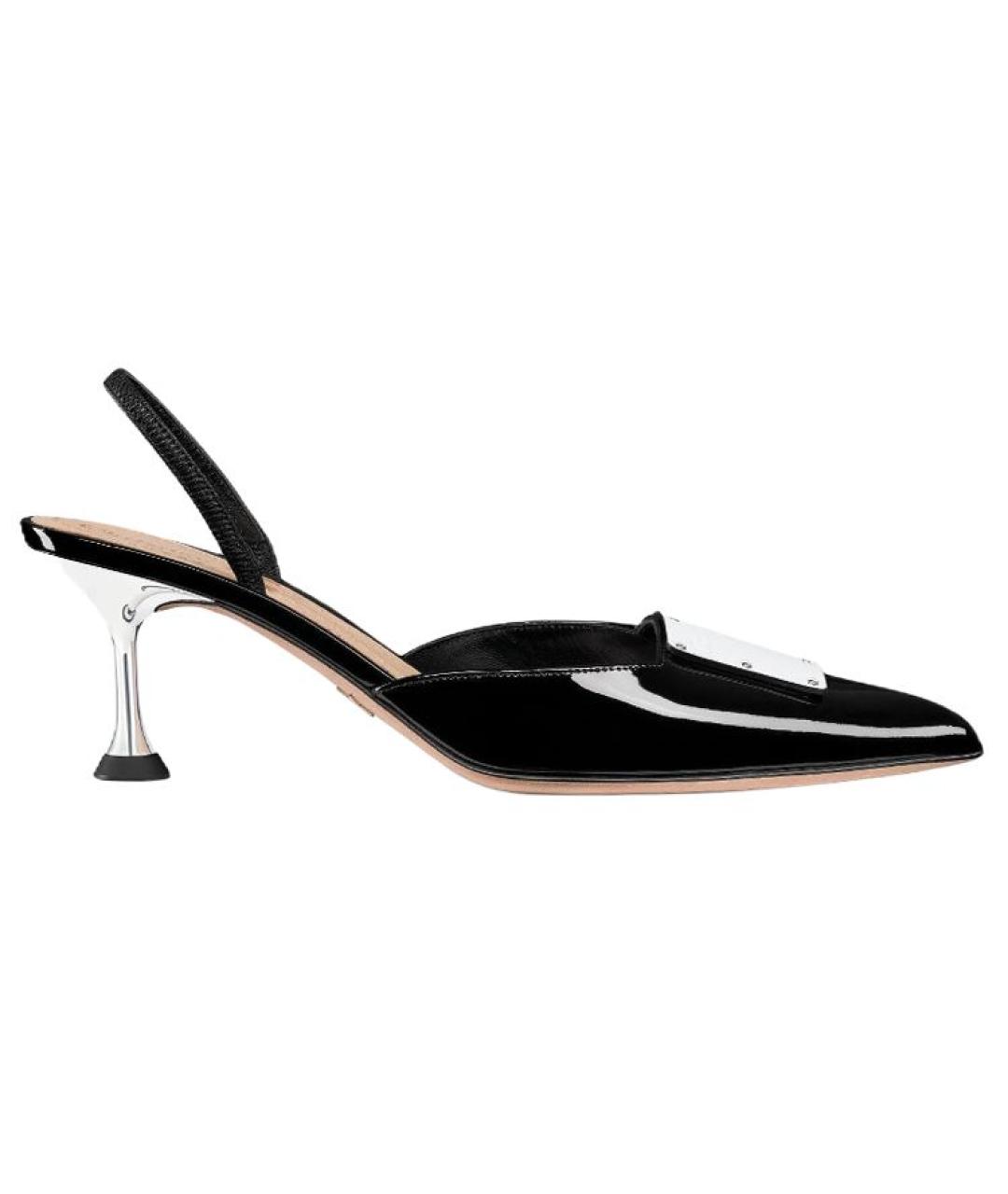 CHRISTIAN DIOR Черные кожаные туфли, фото 1