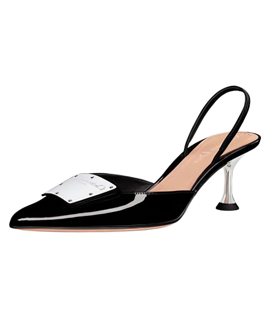 CHRISTIAN DIOR Черные кожаные туфли, фото 3