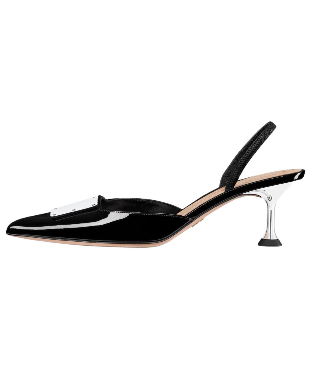 CHRISTIAN DIOR Черные кожаные туфли, фото 2