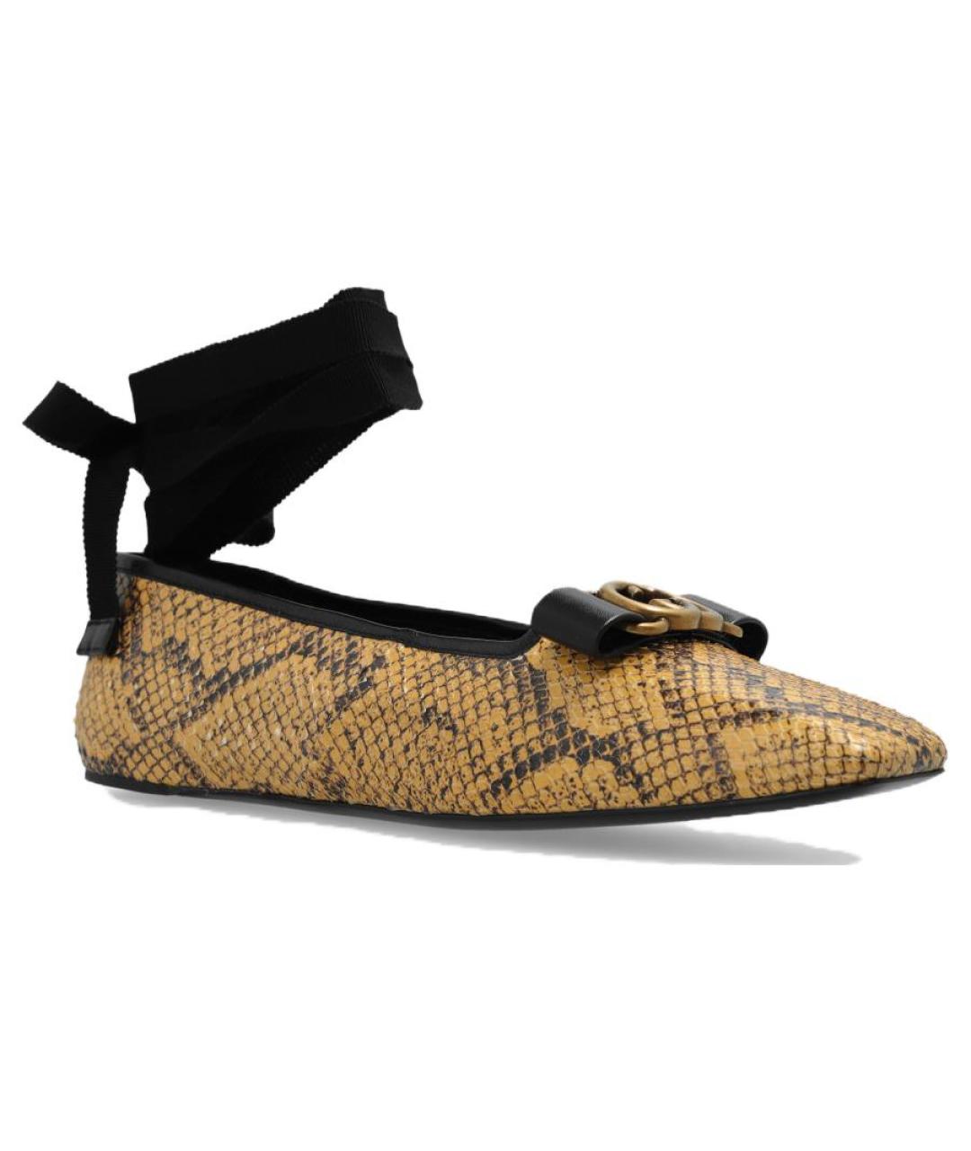 GUCCI Кожаные балетки, фото 3