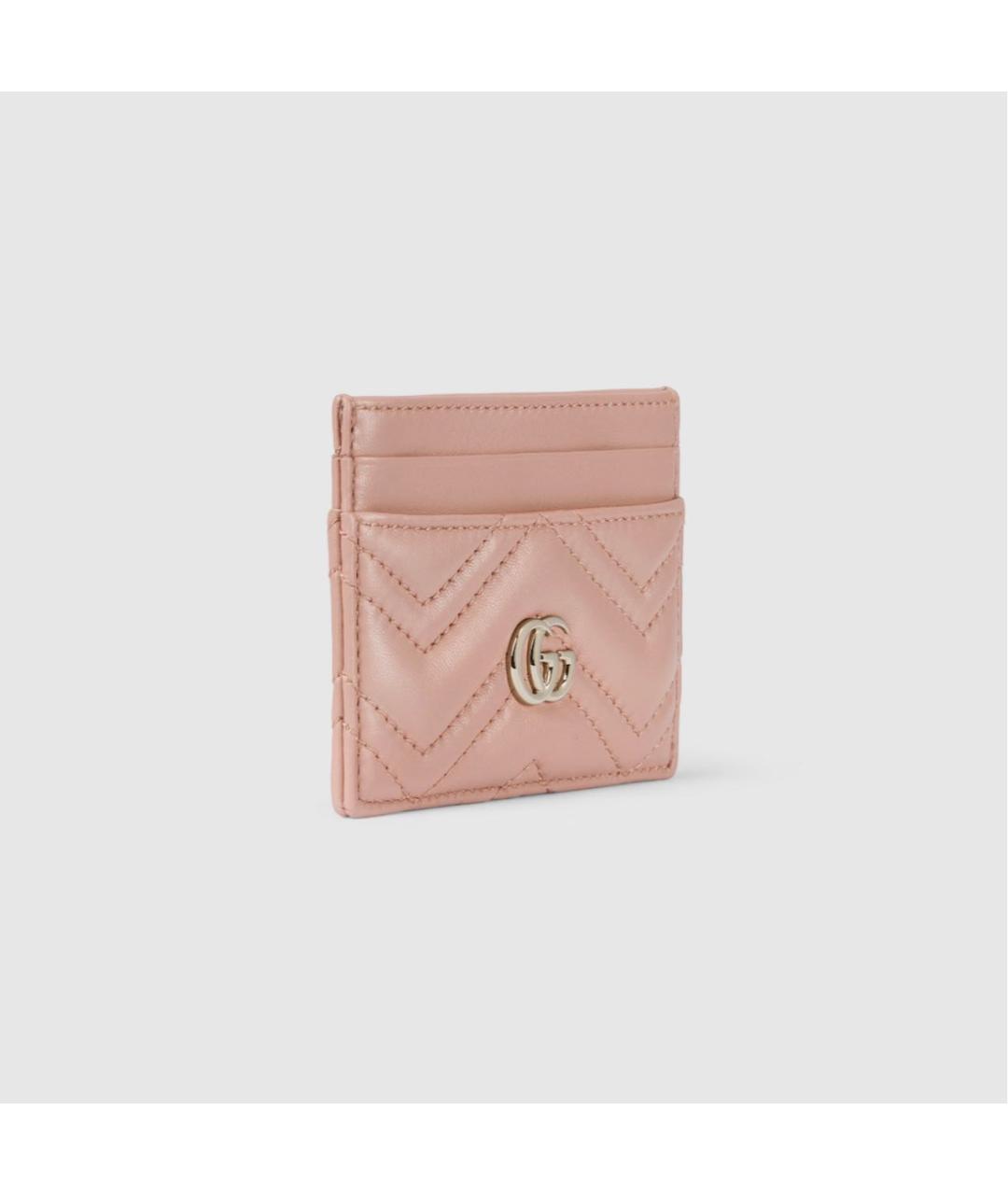 GUCCI Розовый кожаный кардхолдер, фото 3
