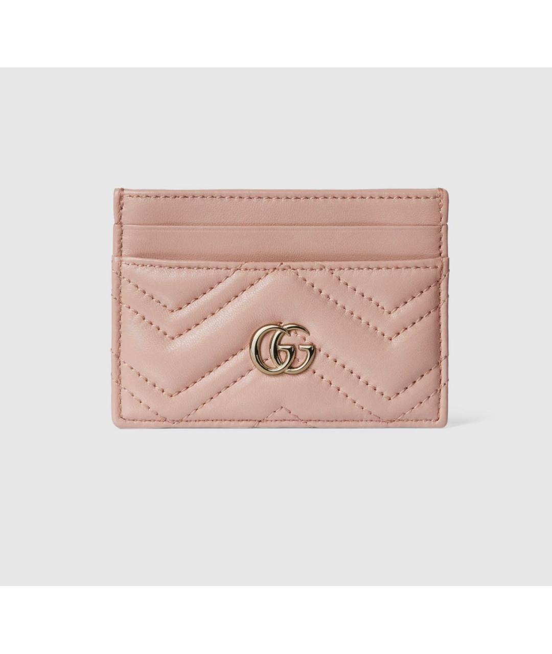 GUCCI Розовый кожаный кардхолдер, фото 5