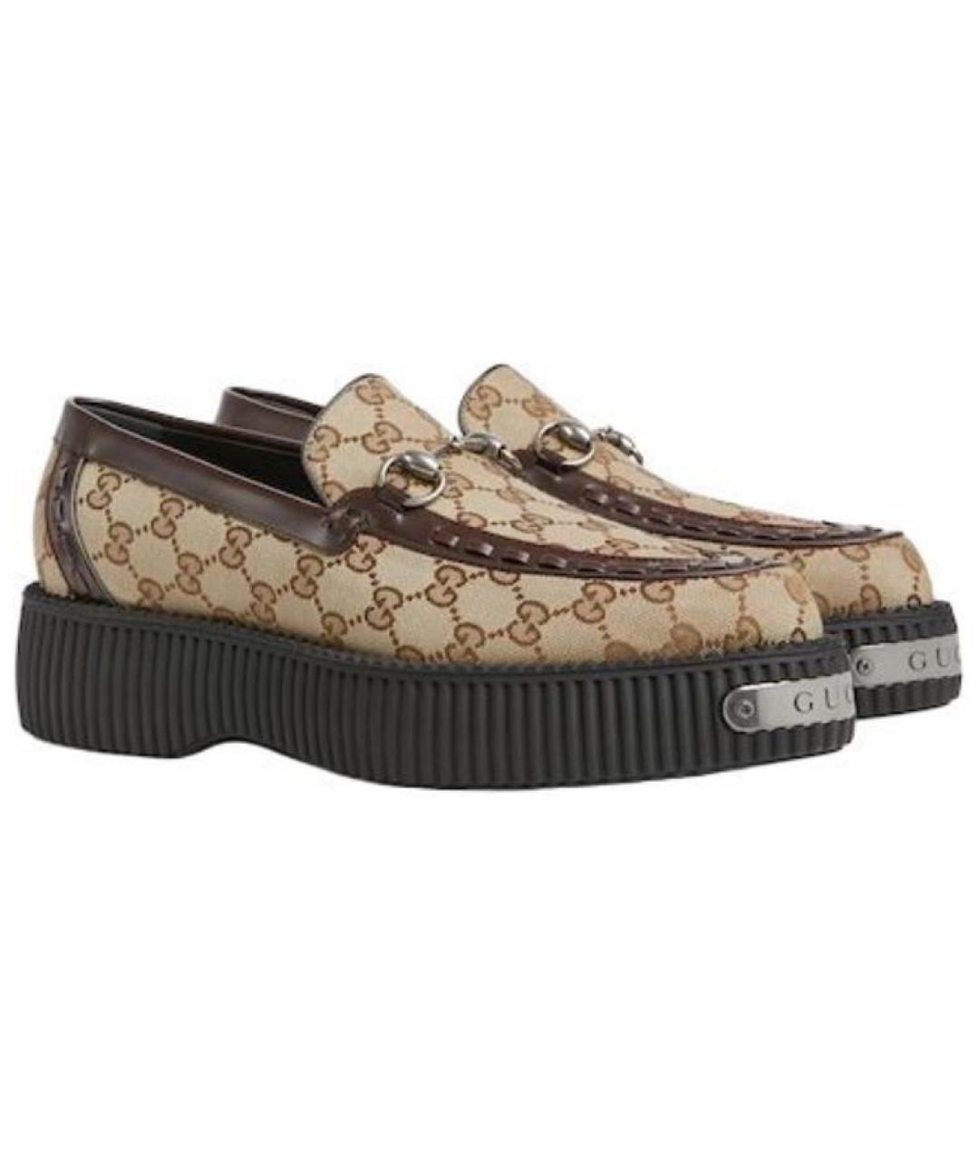 GUCCI Коричневые лоферы, фото 3