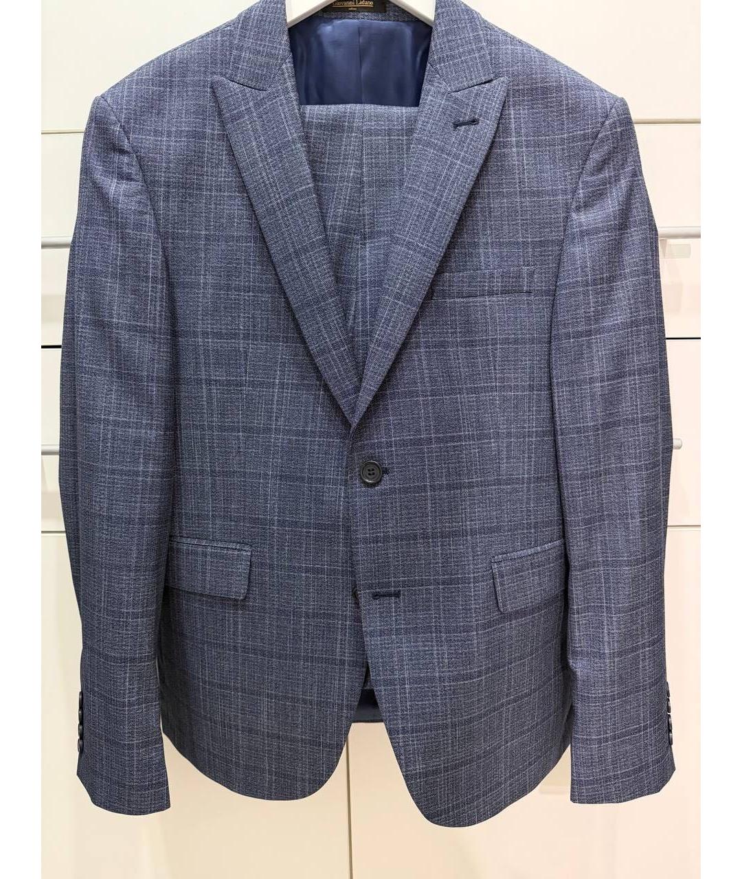 GIOVANNI BEDIN Темно-синий классический костюм, фото 5