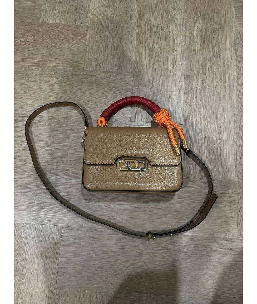 MARC JACOBS Бежевая кожаная сумка через плечо, фото 9