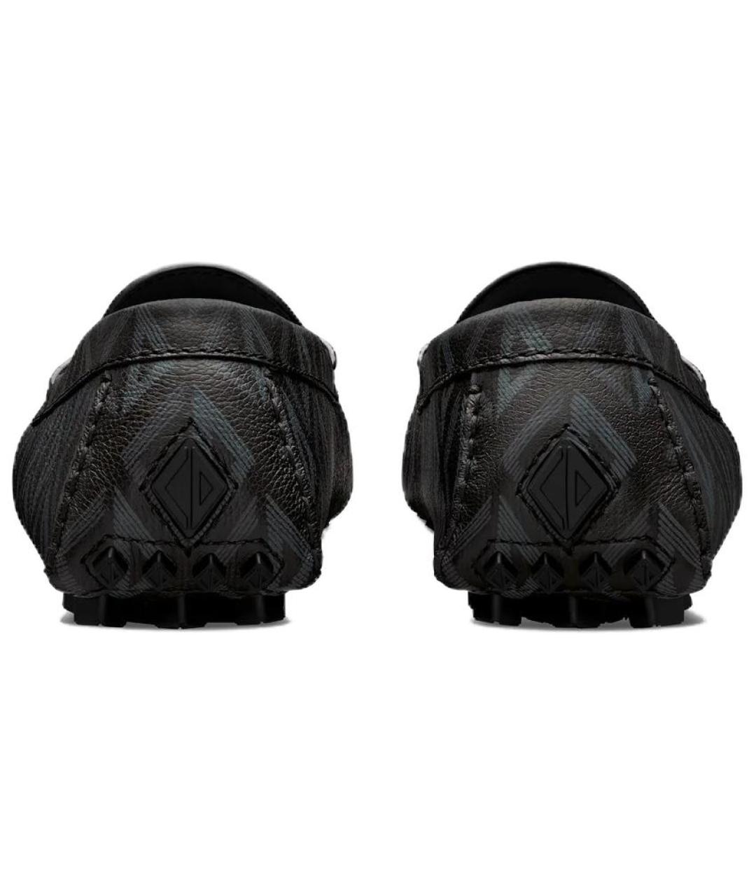 CHRISTIAN DIOR Черные кожаные лоферы, фото 5