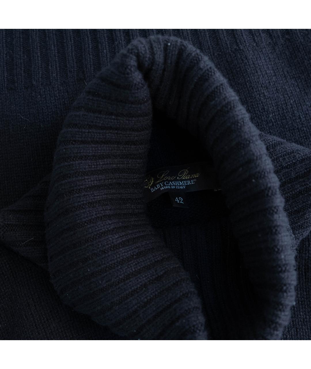 LORO PIANA Черный кашемировый джемпер / свитер, фото 4