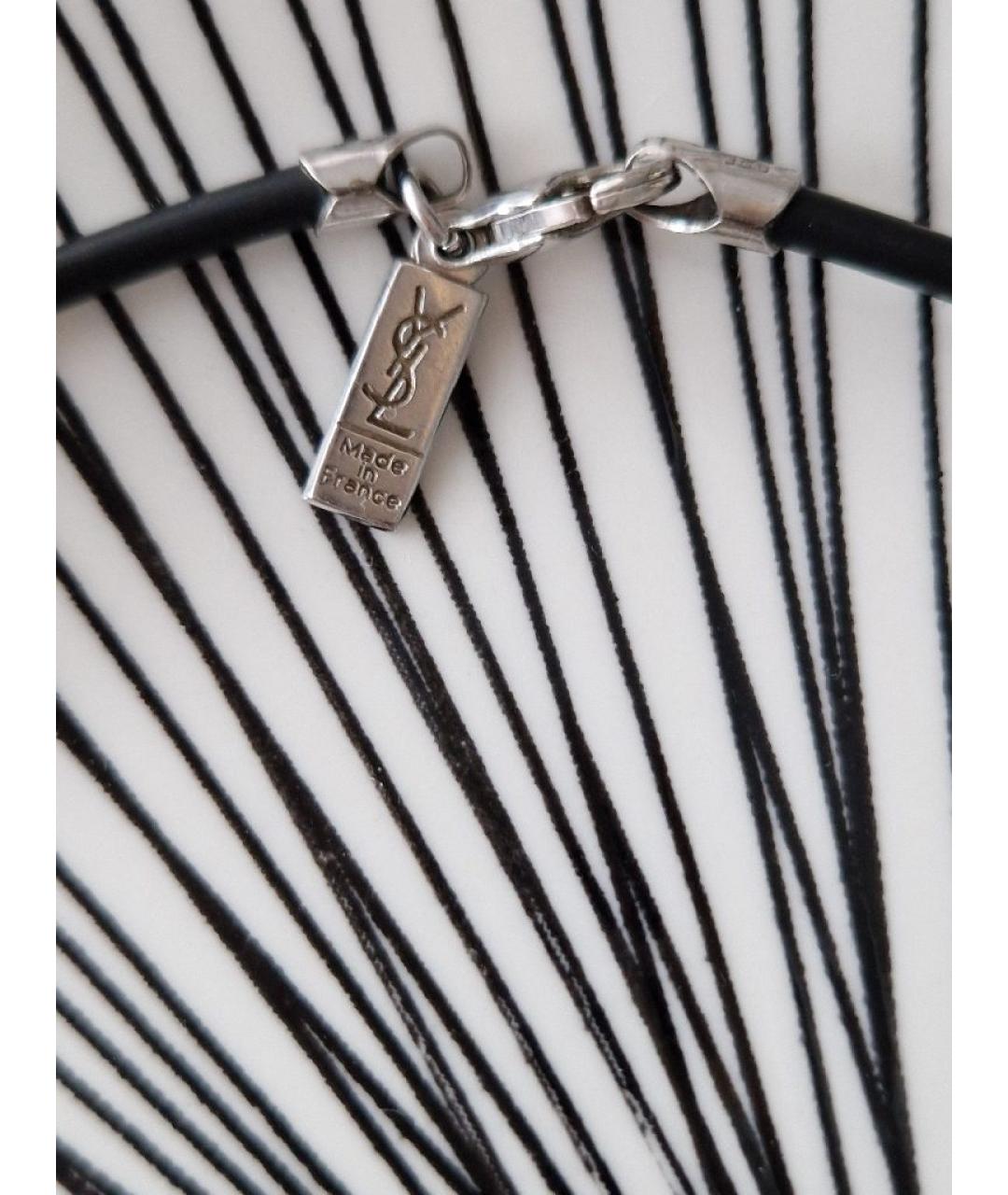 SAINT LAURENT Серебряное серебряное колье, фото 4
