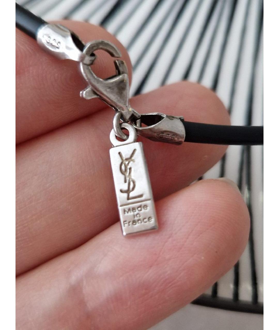 SAINT LAURENT Серебряное серебряное колье, фото 7