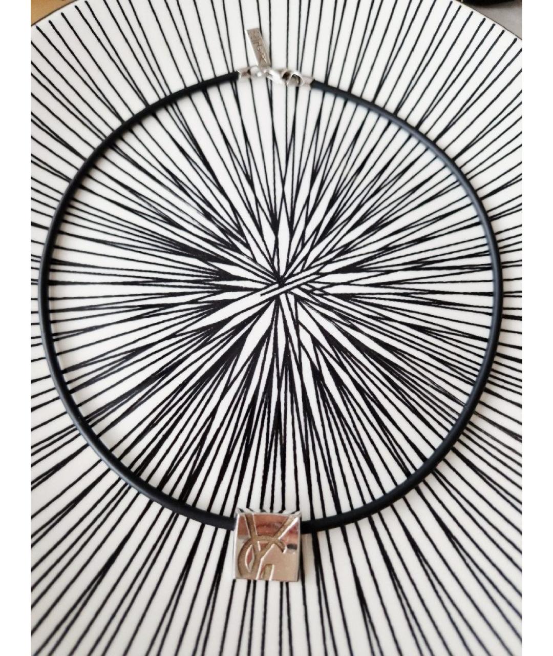 SAINT LAURENT Серебряное серебряное колье, фото 3