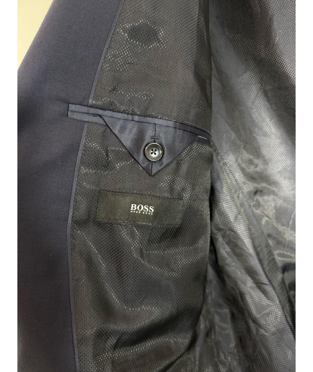 HUGO BOSS Темно-синий шерстяной пиджак, фото 4
