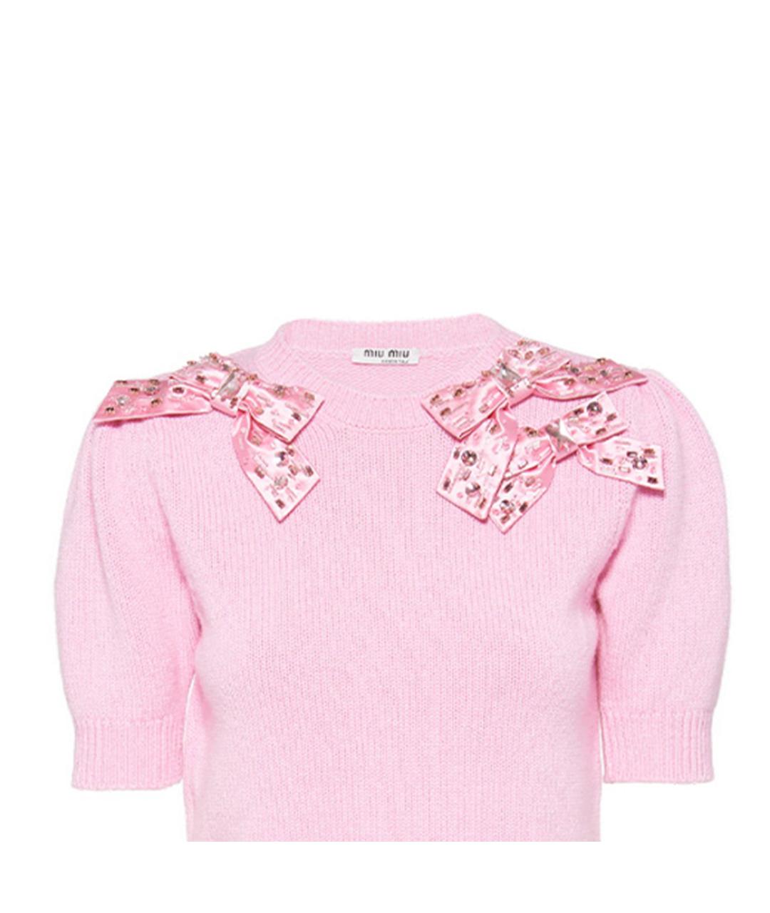 MIU MIU Розовый джемпер / свитер, фото 5