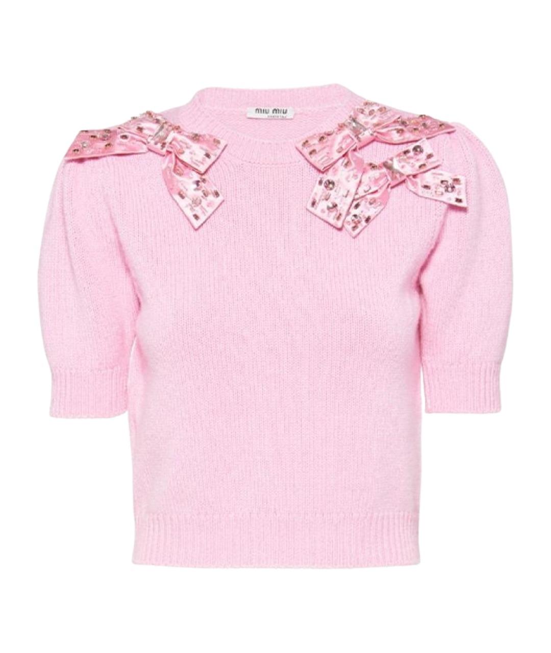 MIU MIU Розовый джемпер / свитер, фото 1