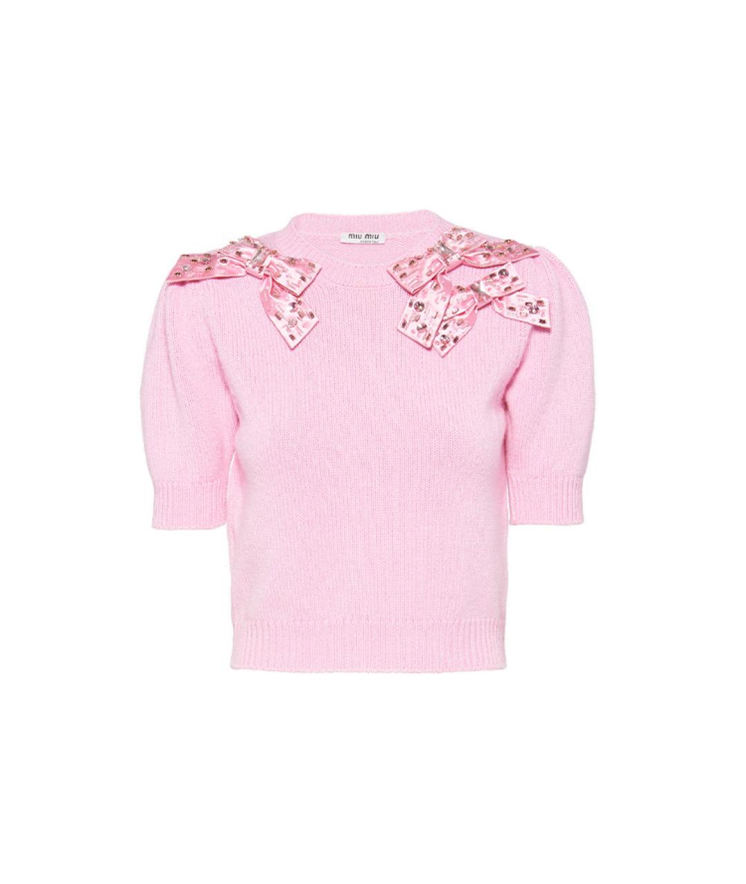 MIU MIU Розовый джемпер / свитер, фото 6