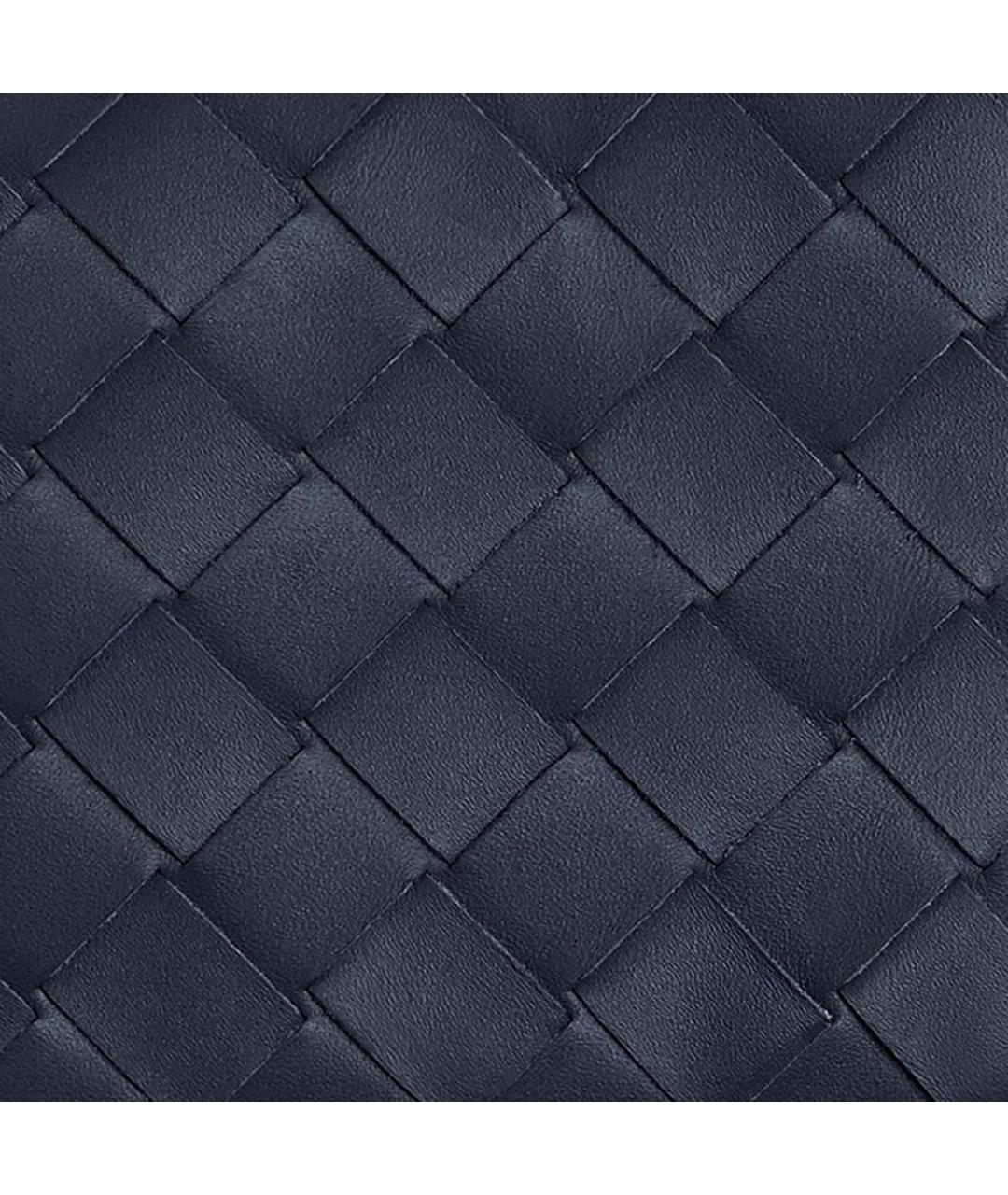 BOTTEGA VENETA Синий кожаный кошелек, фото 4