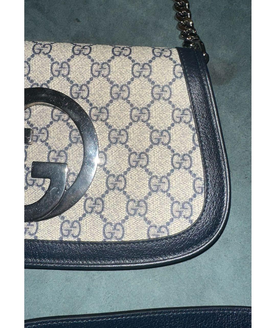 GUCCI Серая кожаная сумка через плечо, фото 7