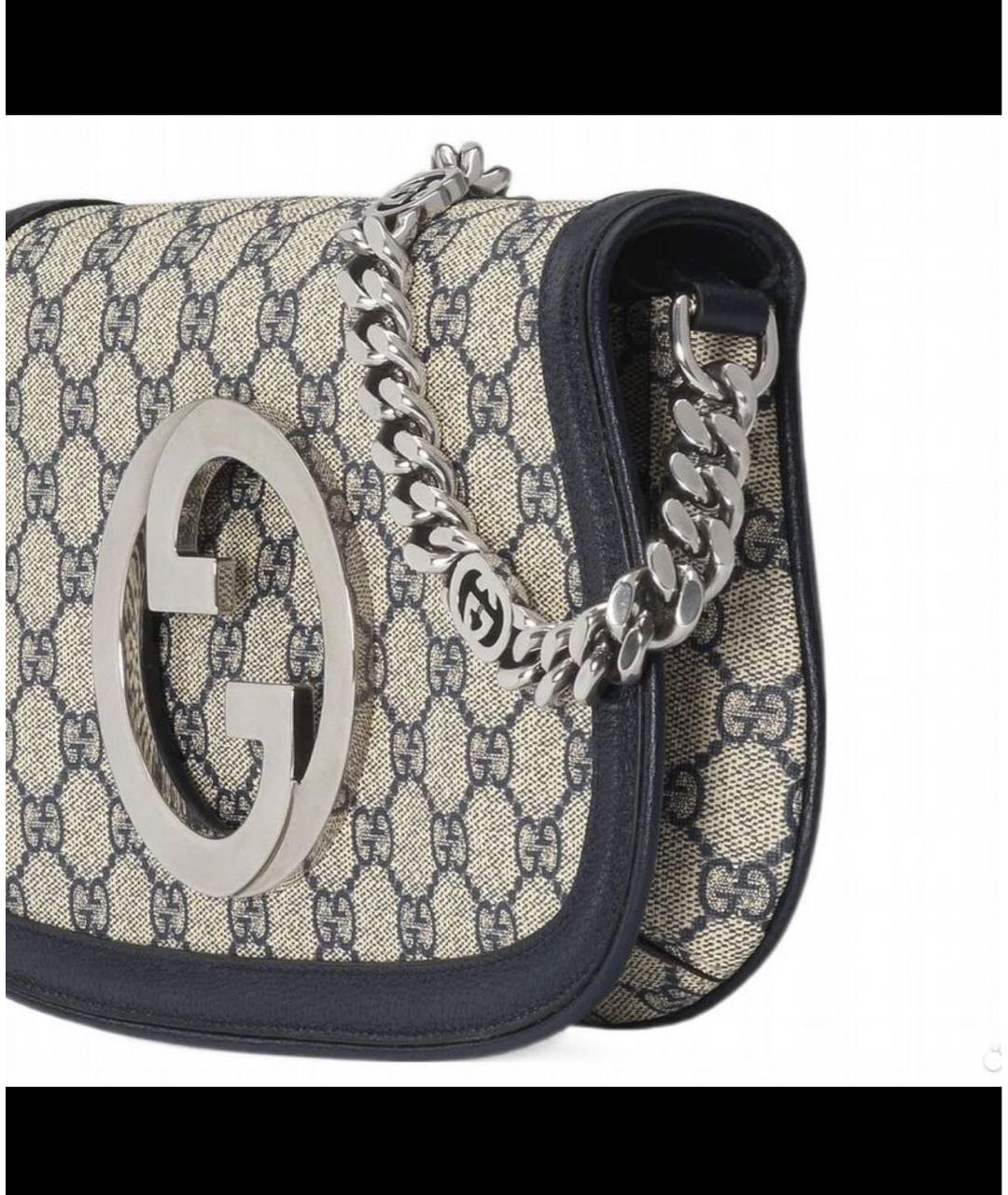 GUCCI Серая кожаная сумка через плечо, фото 2