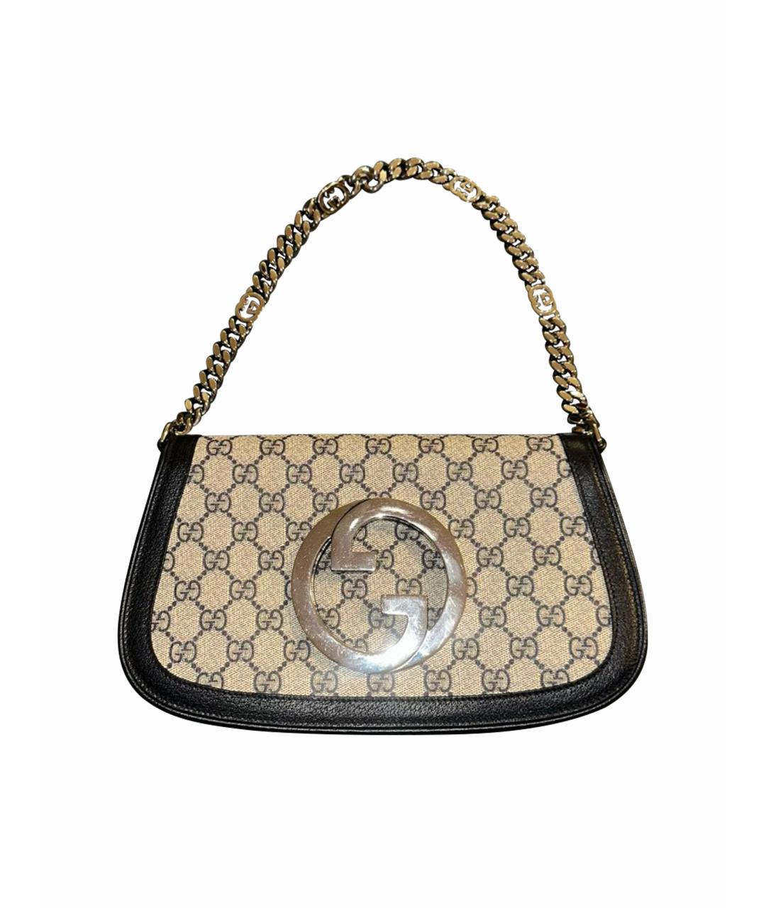 GUCCI Серая кожаная сумка через плечо, фото 1