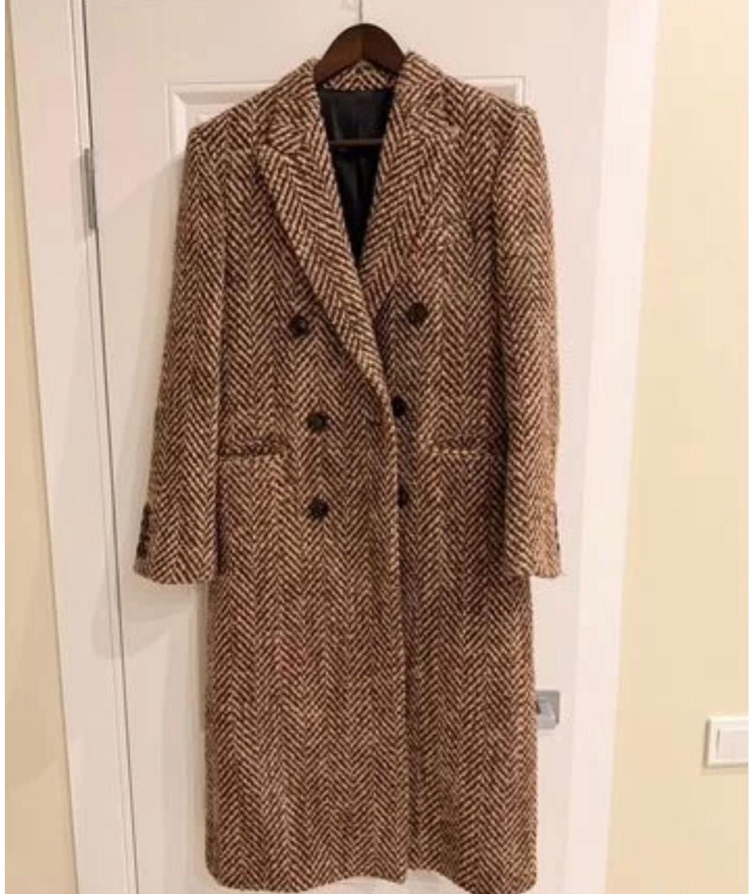 CELINE Коричневое шерстяное пальто, фото 6