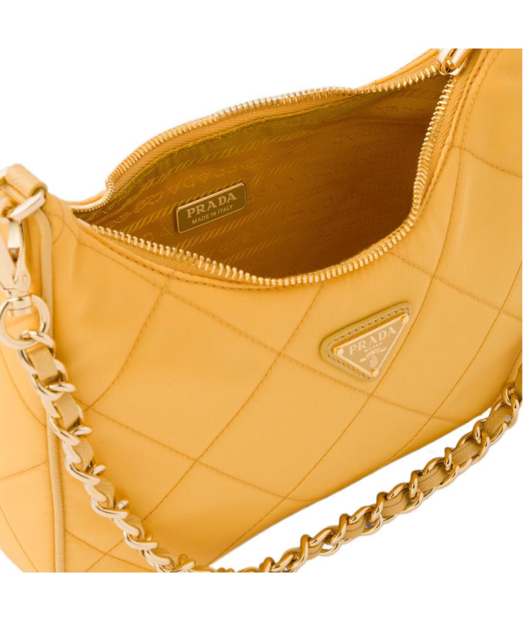 PRADA Желтая сумка через плечо, фото 5