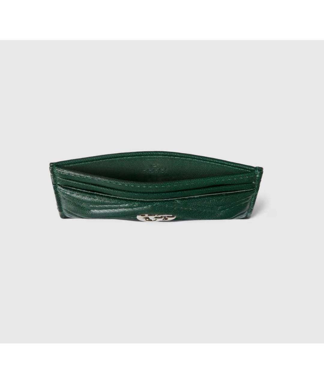 GUCCI Зеленый кожаный кардхолдер, фото 2