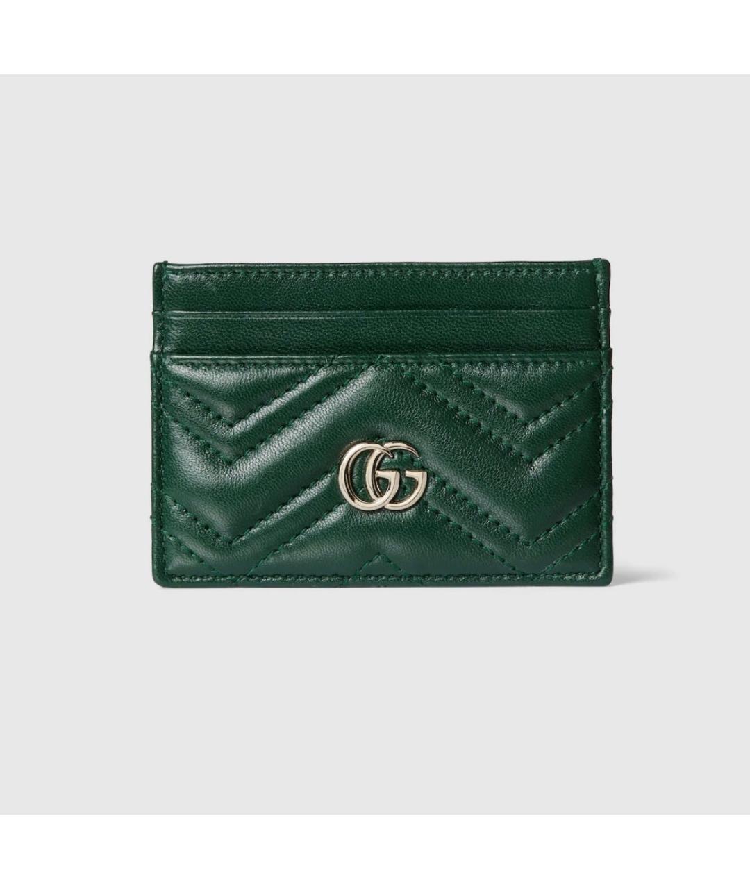 GUCCI Зеленый кожаный кардхолдер, фото 5