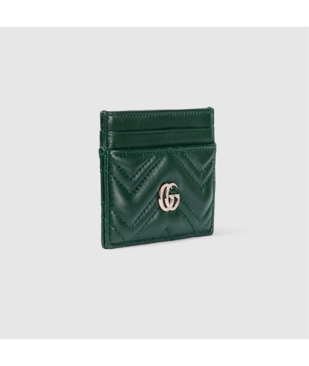 GUCCI Зеленый кожаный кардхолдер, фото 3
