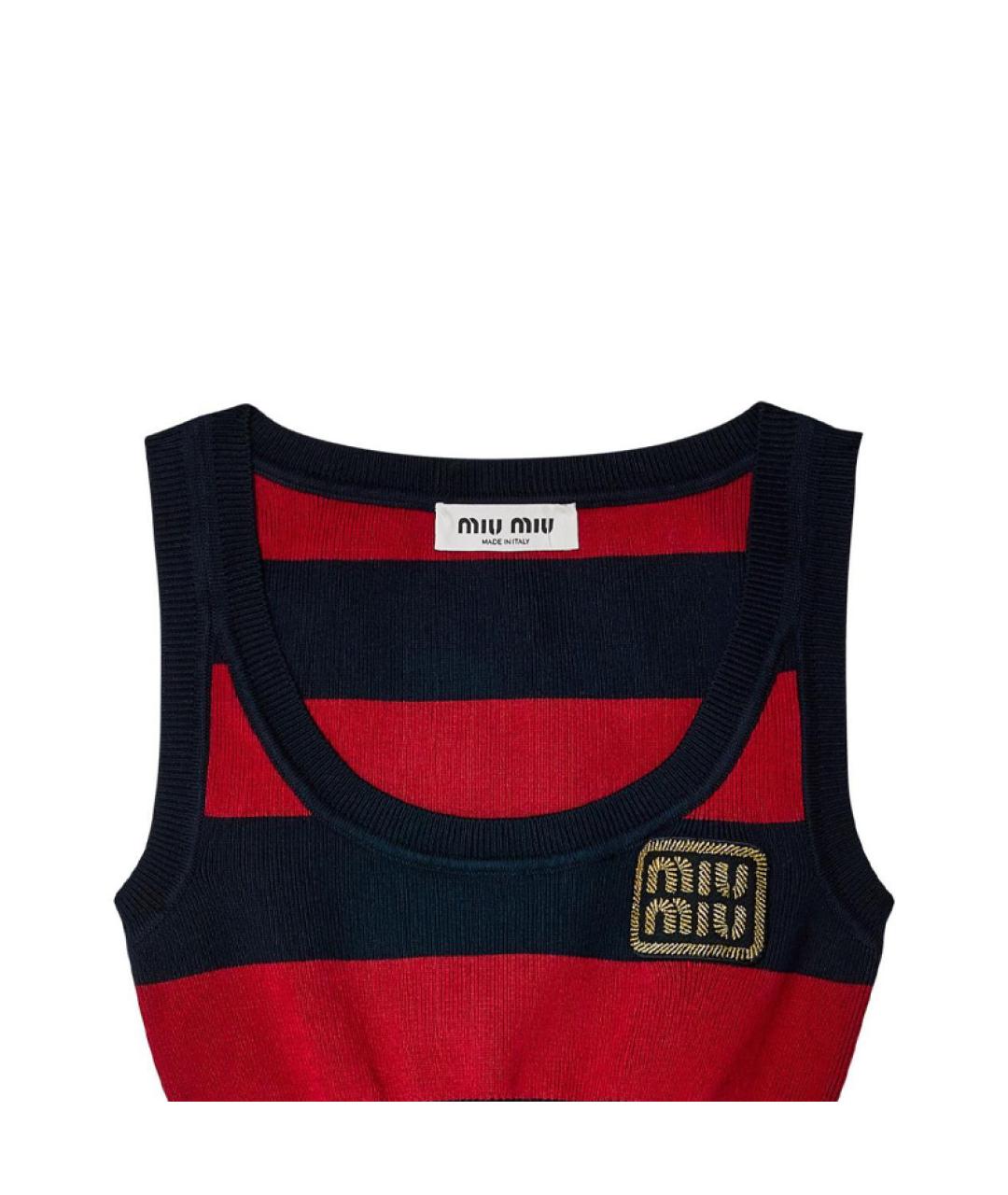 MIU MIU Красная майка, фото 5