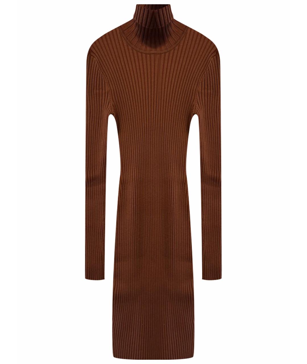 WOLFORD Коричневое шерстяное повседневное платье, фото 1
