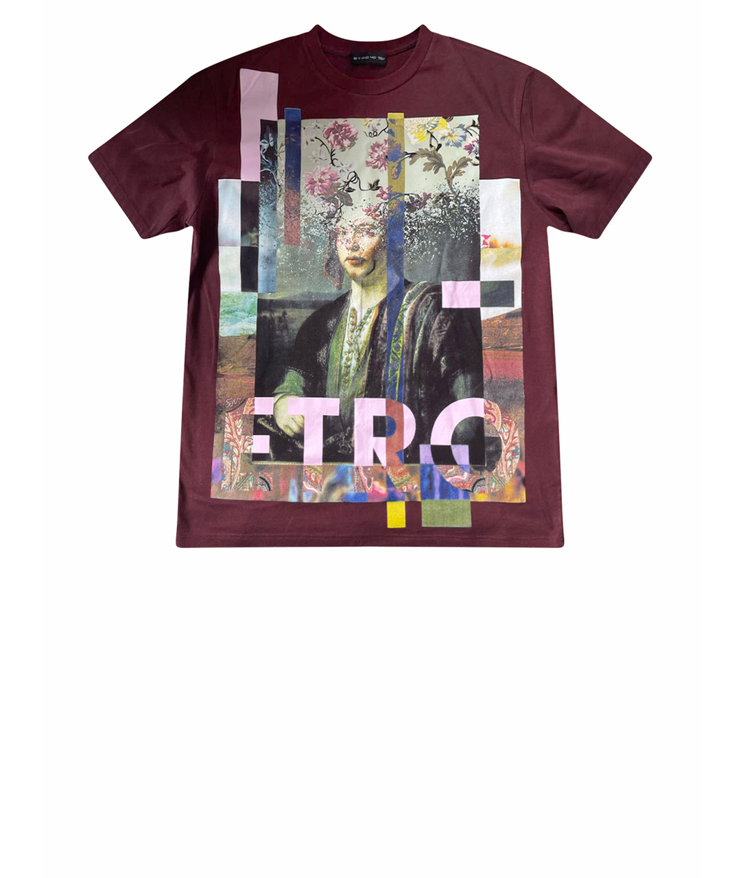 ETRO Бордовая хлопковая футболка, фото 1